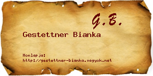 Gestettner Bianka névjegykártya